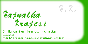 hajnalka krajcsi business card